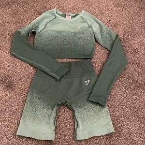 Gymshark green matching set